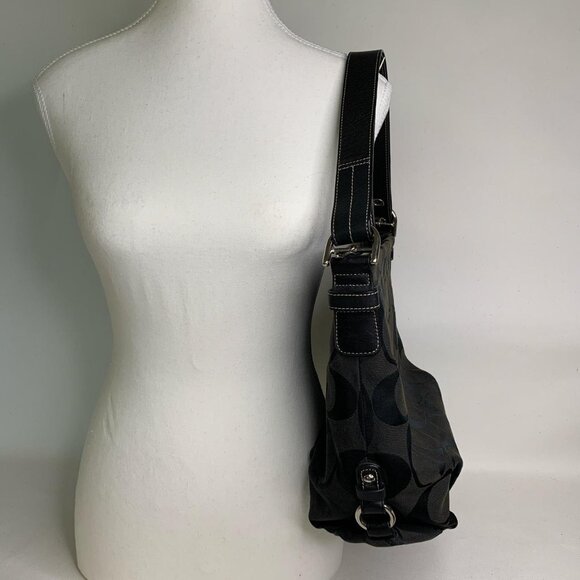 Vintage black Coach shoulder and - Picture 3 of 8